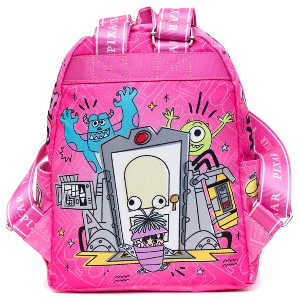 Pixar Animation Monsters Inc Boo Scare Door Sulley Mike Mini Nylon Backpack - Picture 4 of 4